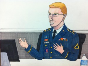 Bradley Manning, sketched by Clark Stoeckley of the Bradley Manning Support Network