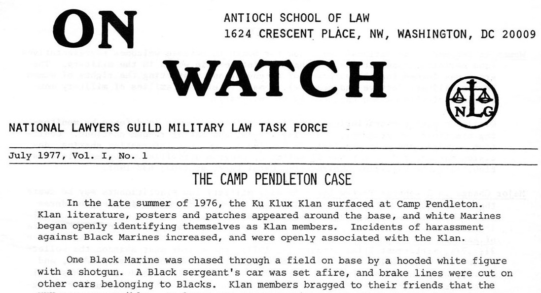 On Watch since 1977: A look back at publishing radical military law